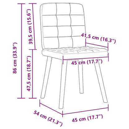 Eetkamerstoelen 2 st stof wolk grijs