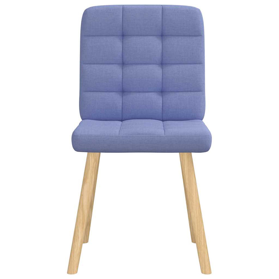 Eetkamerstoelen 2 st stof jeansblauw
