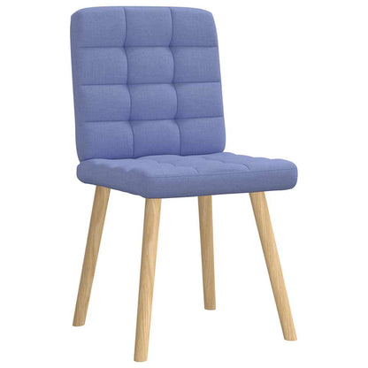 Eetkamerstoelen 2 st stof jeansblauw