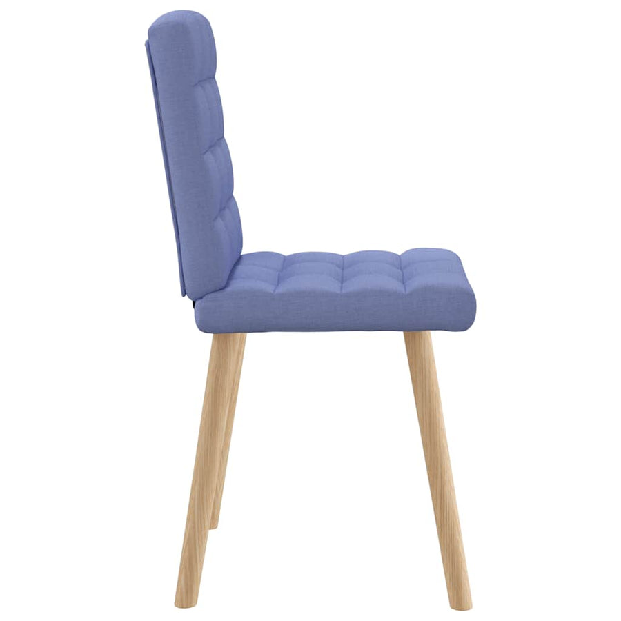 Eetkamerstoelen 2 st stof jeansblauw