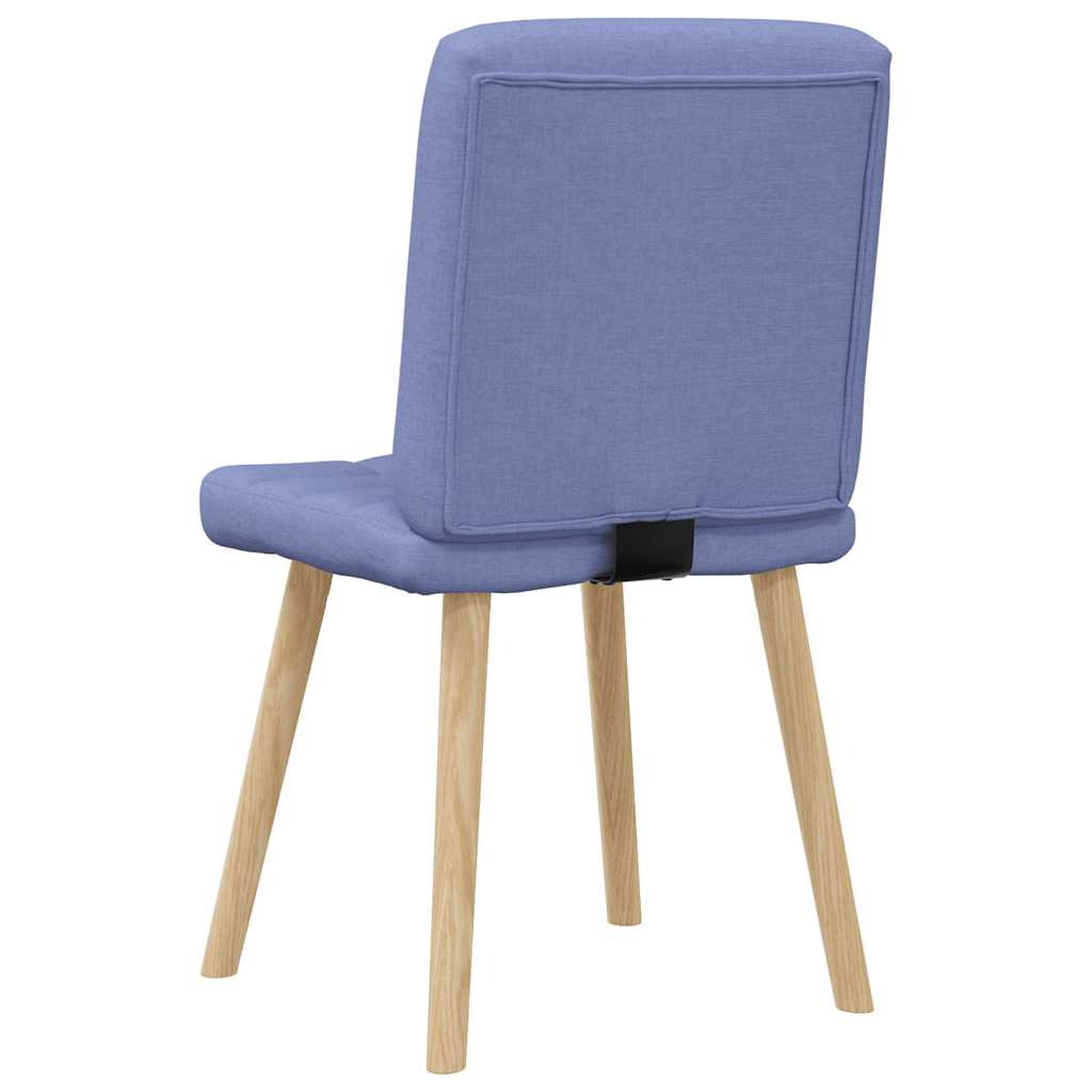 Eetkamerstoelen 2 st stof jeansblauw