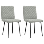 Eetkamerstoelen 2 st fluweel lichtgrijs 45x54x83 cm