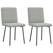 Eetkamerstoelen 2 st fluweel lichtgrijs 45x54x83 cm