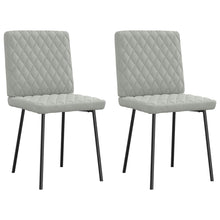 Eetkamerstoelen 2 st fluweel lichtgrijs