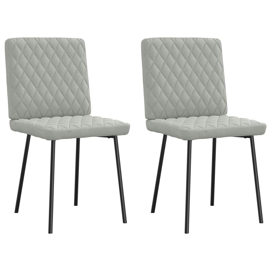 Eetkamerstoelen 2 st fluweel lichtgrijs