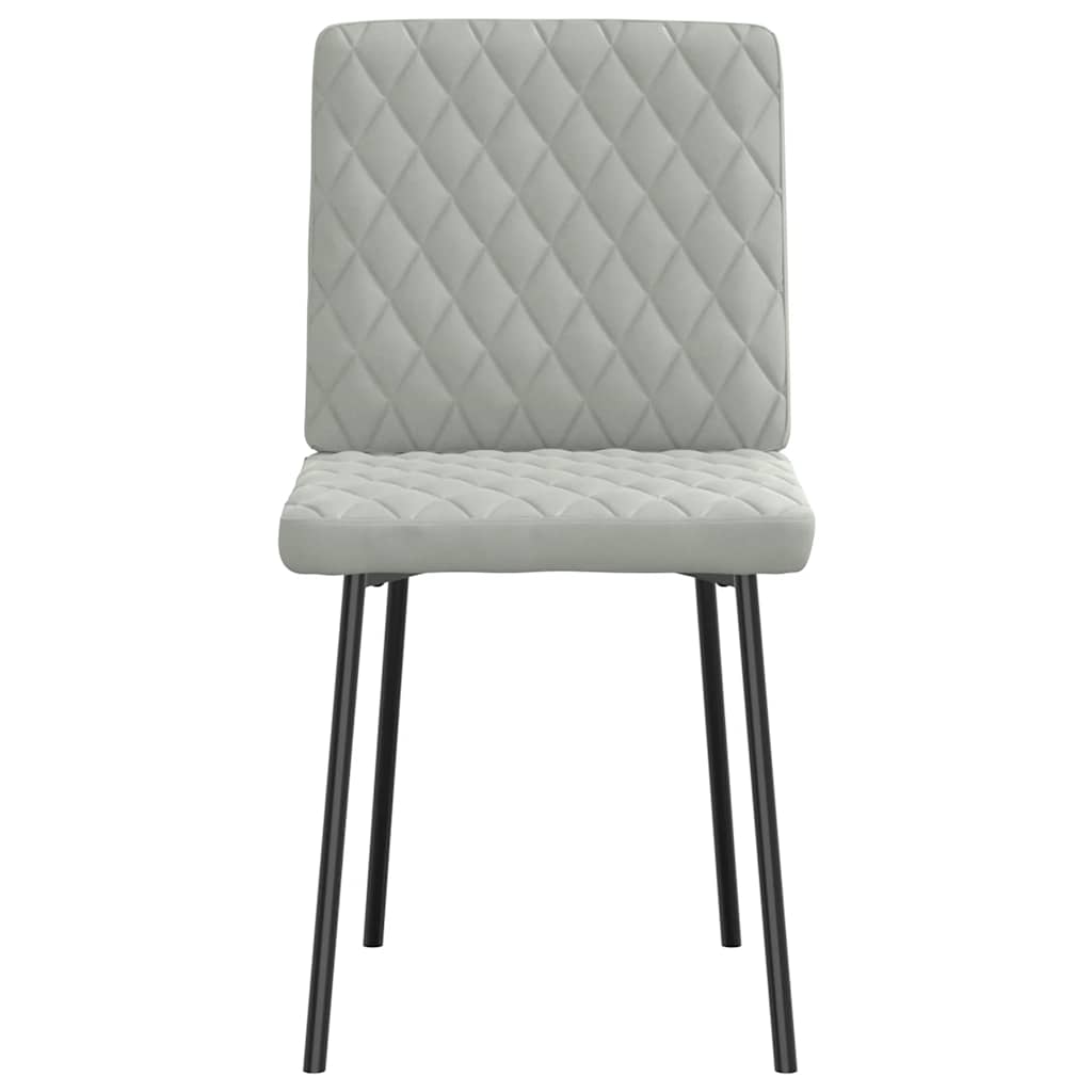 Eetkamerstoelen 2 st fluweel lichtgrijs