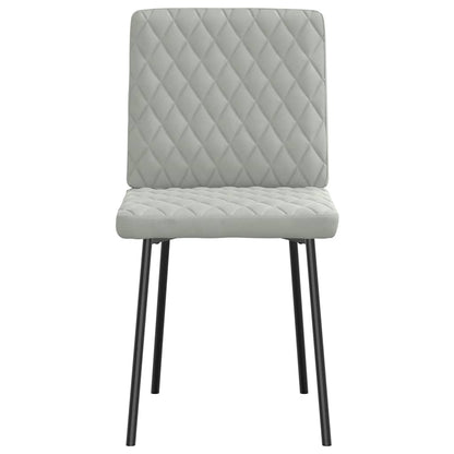 Eetkamerstoelen 2 st fluweel lichtgrijs