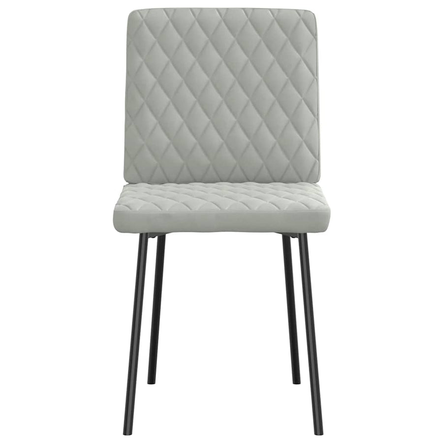 Eetkamerstoelen 2 st fluweel lichtgrijs