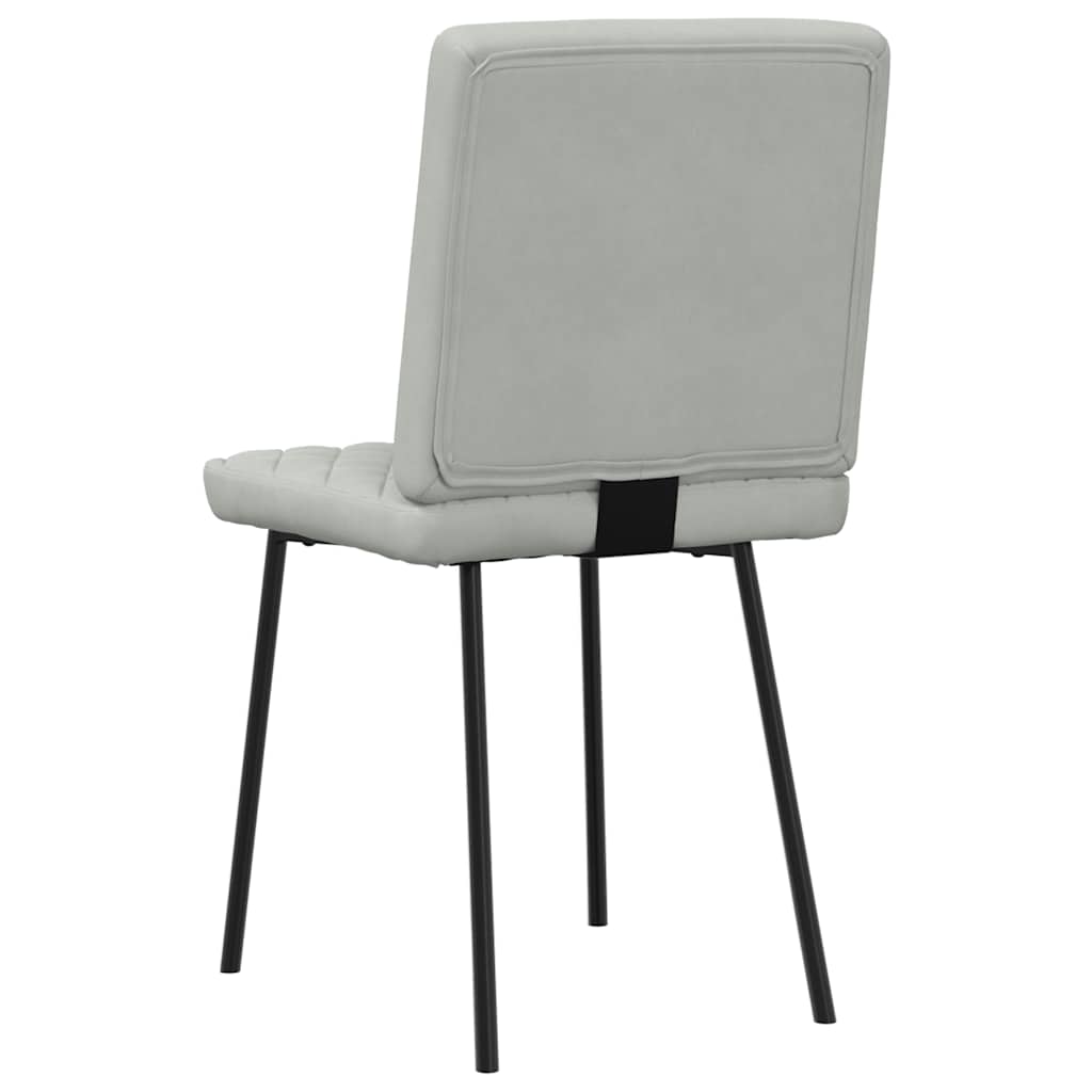 Eetkamerstoelen 2 st fluweel lichtgrijs