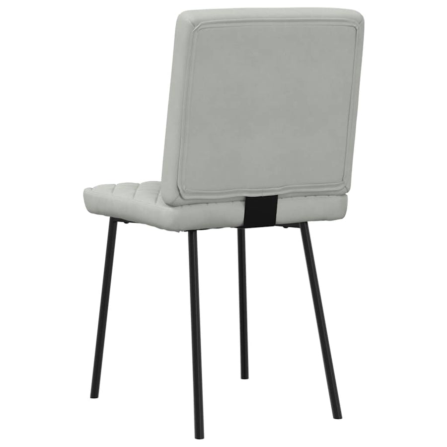 Eetkamerstoelen 2 st fluweel lichtgrijs