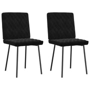 Eetkamerstoelen 2 st fluweel zwart 45x54x83 cm