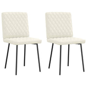 Eetkamerstoelen 2 st fluweel crèmekleurig 45x54x83 cm