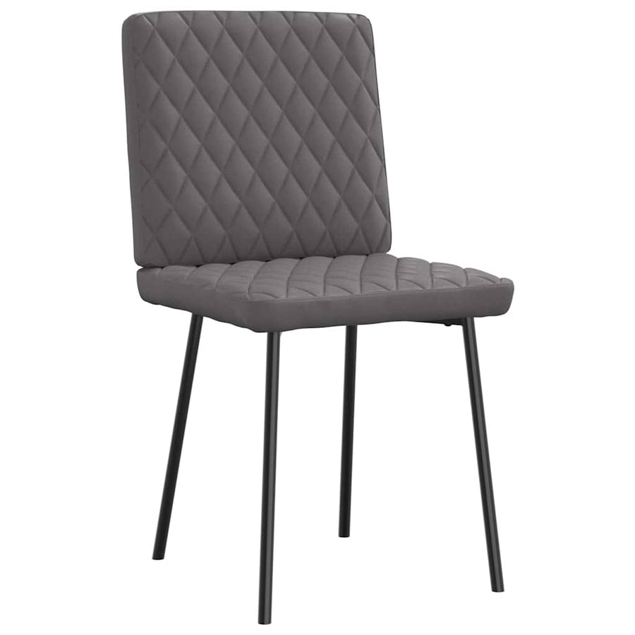 Eetkamerstoelen 2 st kunstleer grijs