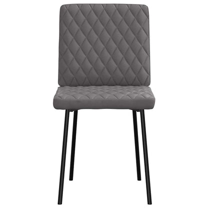 Eetkamerstoelen 2 st kunstleer grijs