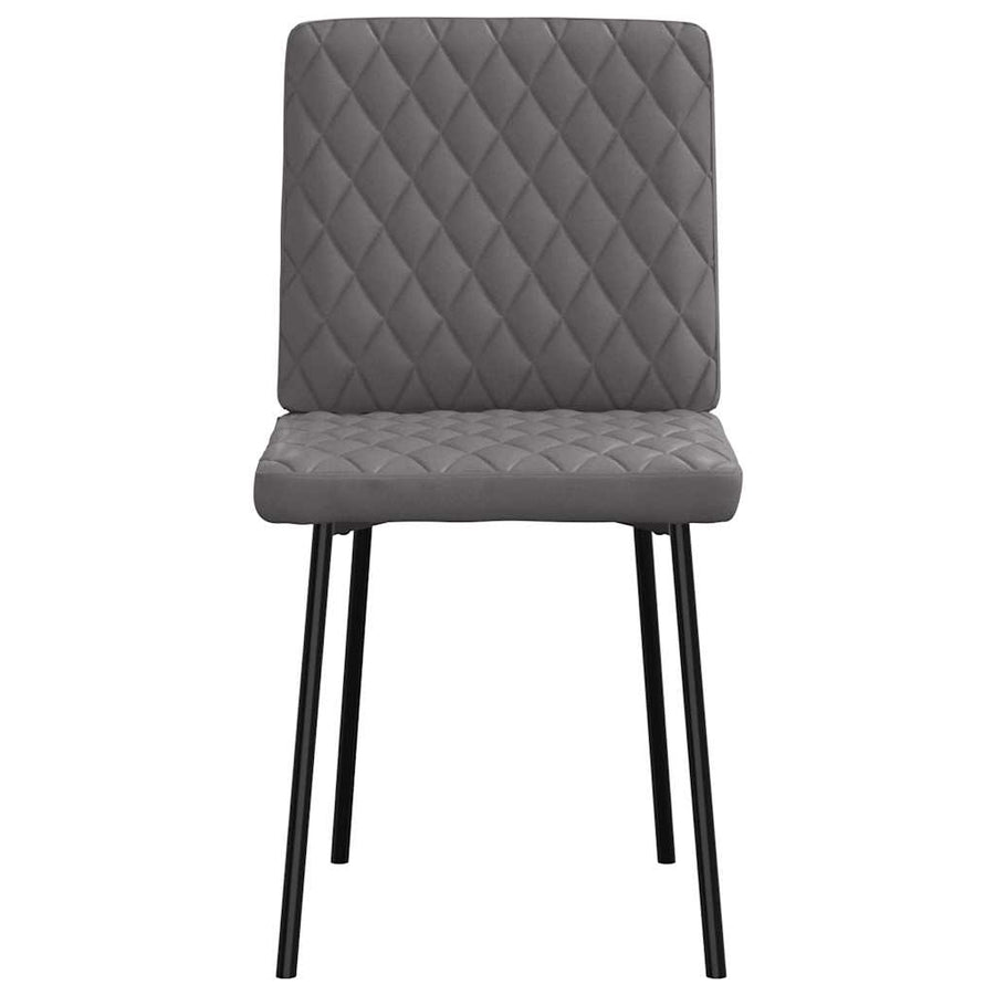 Eetkamerstoelen 2 st kunstleer grijs