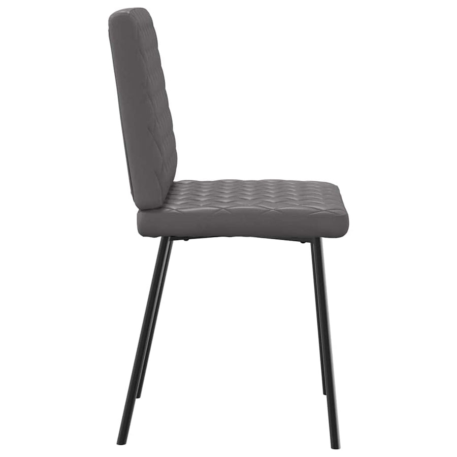 Eetkamerstoelen 2 st kunstleer grijs