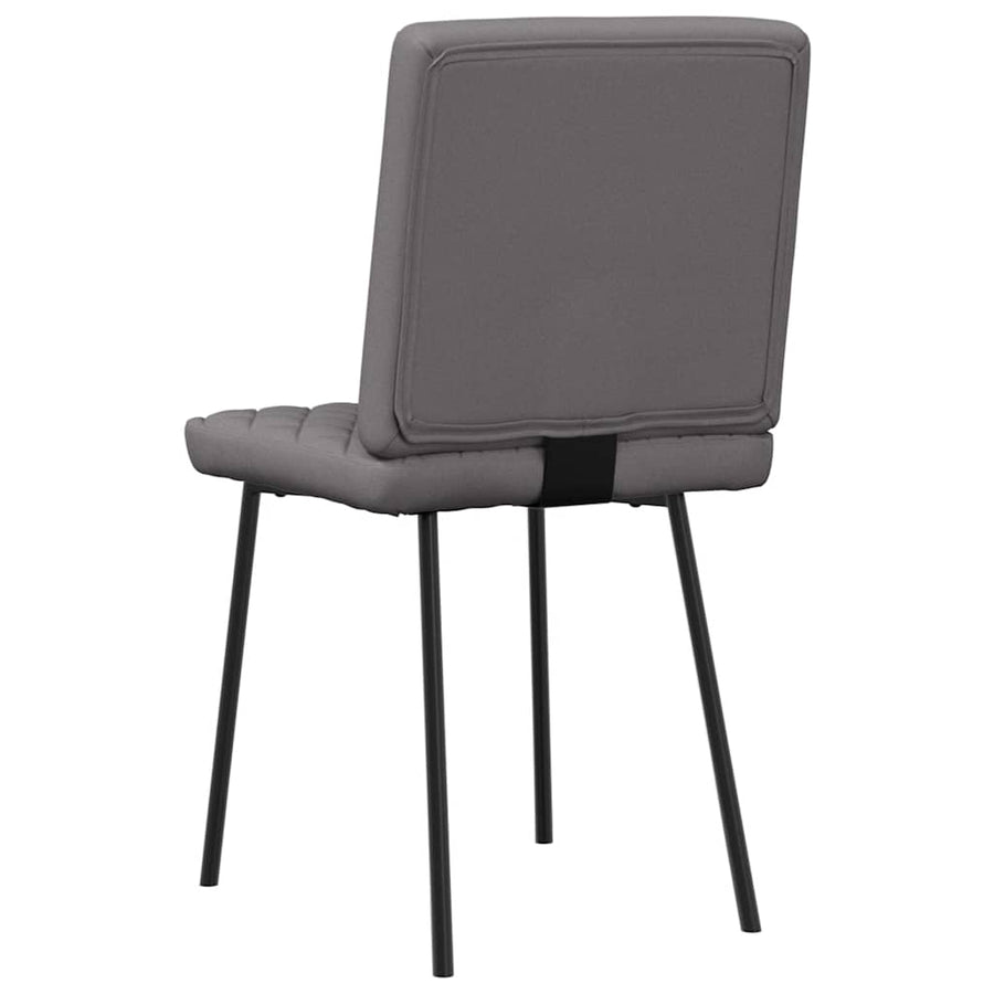 Eetkamerstoelen 2 st kunstleer grijs
