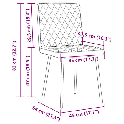 Eetkamerstoelen 2 st kunstleer grijs