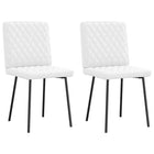Eetkamerstoelen 2 stuks kunstleer wit 45x54x83 cm