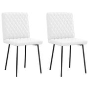 Eetkamerstoelen 2 stuks kunstleer wit 45x54x83 cm