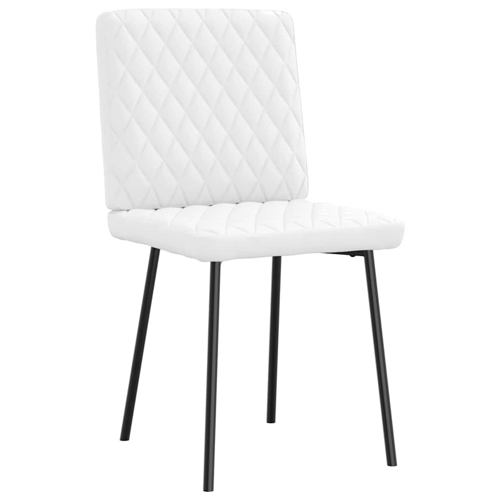 Eetkamerstoelen 2 st kunstleer wit