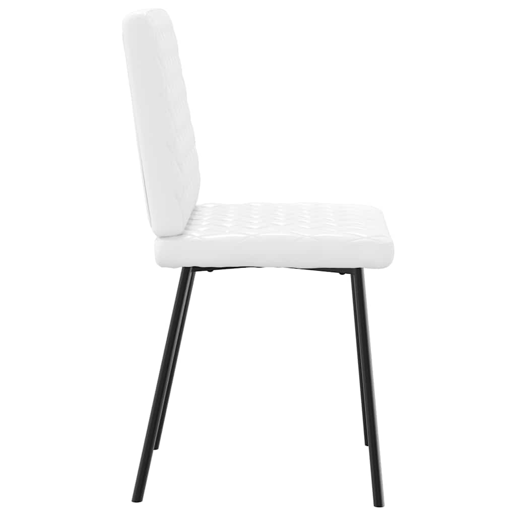 Eetkamerstoelen 2 st kunstleer wit