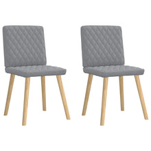 Eetkamerstoelen 2 st stof lichtgrijs