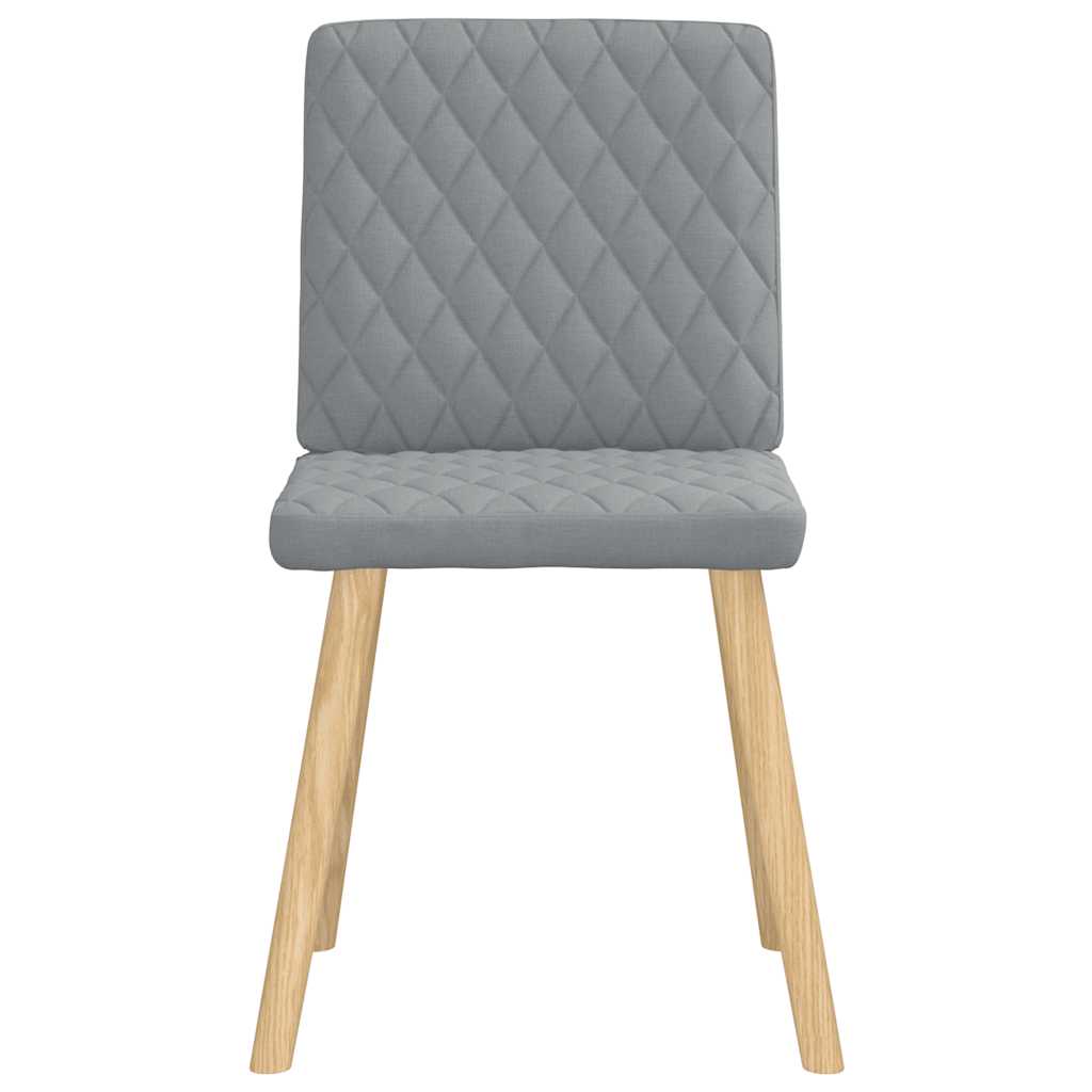 Eetkamerstoelen 2 st stof lichtgrijs