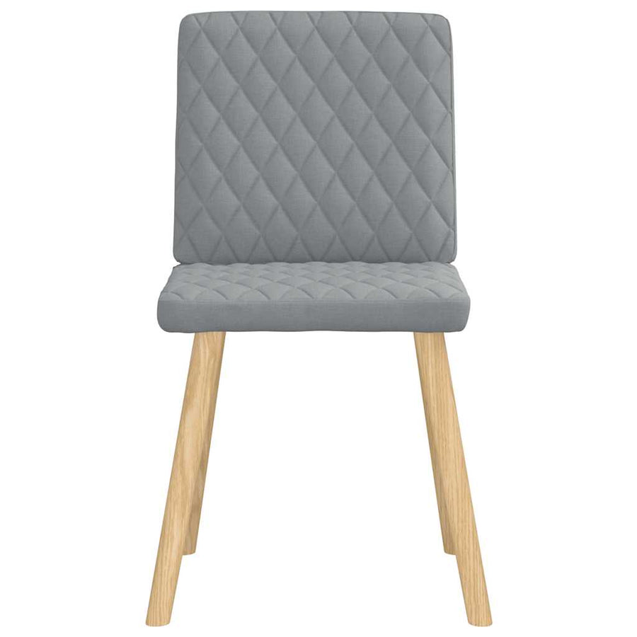 Eetkamerstoelen 2 st stof lichtgrijs