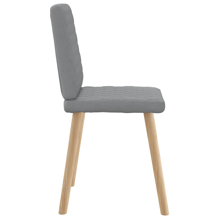 Eetkamerstoelen 2 st stof lichtgrijs