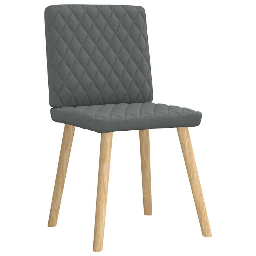 Eetkamerstoelen 2 st stof donkergrijs