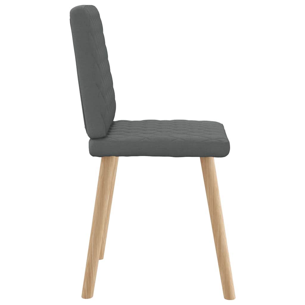 Eetkamerstoelen 2 st stof donkergrijs