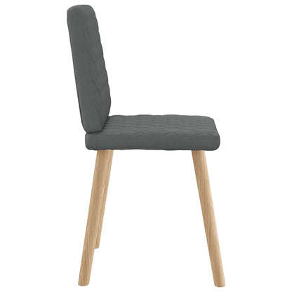Eetkamerstoelen 2 st stof donkergrijs