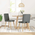 Dining chairs, 2 pcs, fabric, dark grey