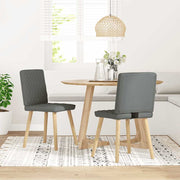Eetkamerstoelen 2 st donkergrijs stof 45x54x86 cm