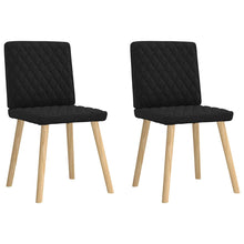 Eetkamerstoelen 2 st stof zwart