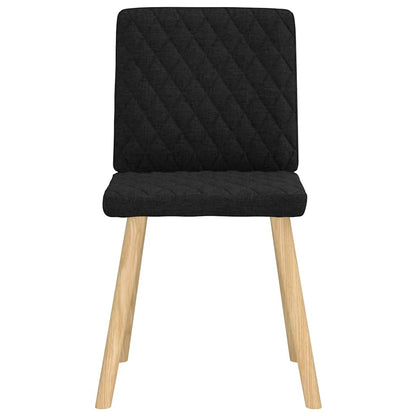 Eetkamerstoelen 2 st stof zwart