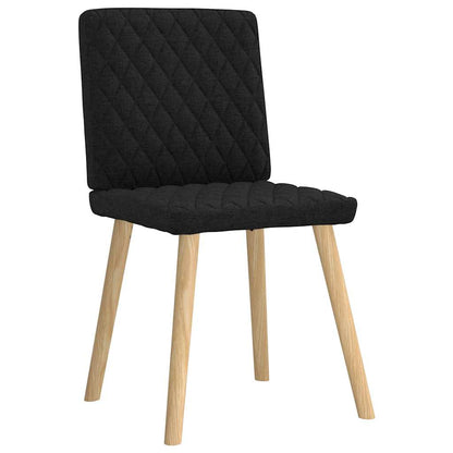 Eetkamerstoelen 2 st stof zwart