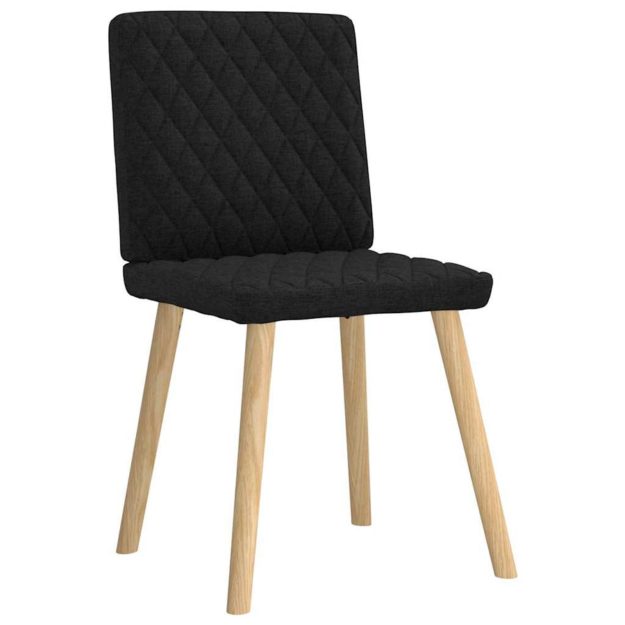 Eetkamerstoelen 2 st stof zwart
