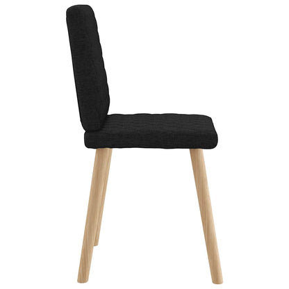 Eetkamerstoelen 2 st stof zwart