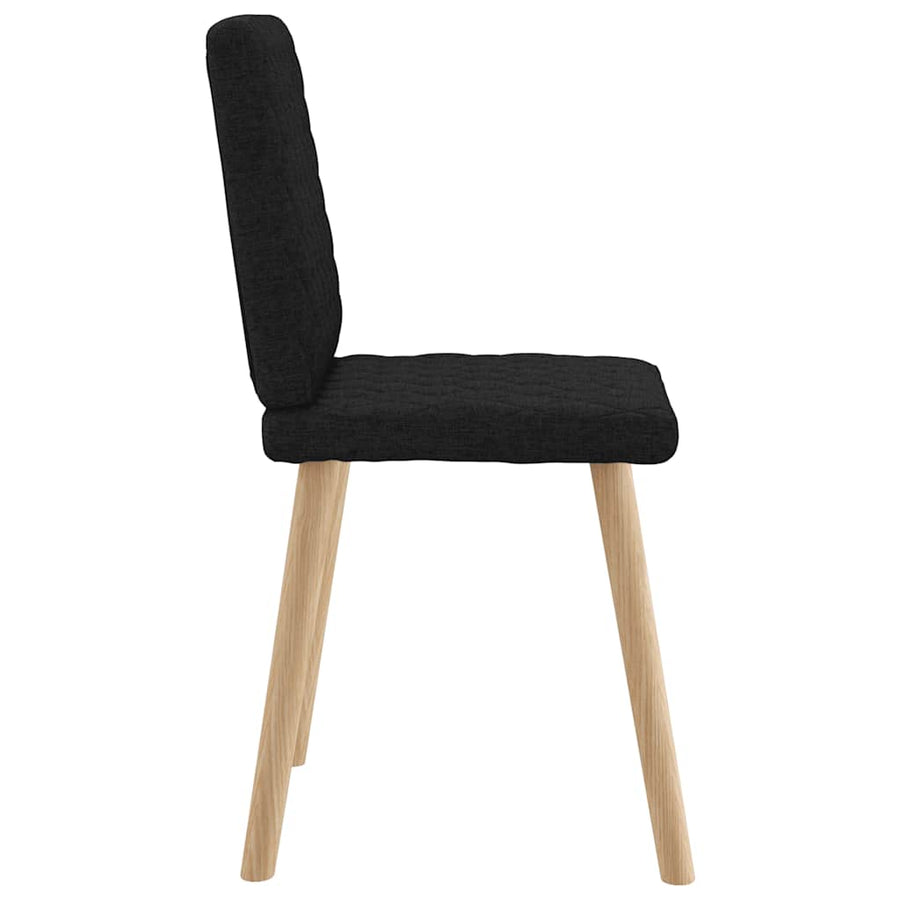 Eetkamerstoelen 2 st stof zwart