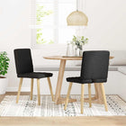 Dining chairs 2 pc fabric black