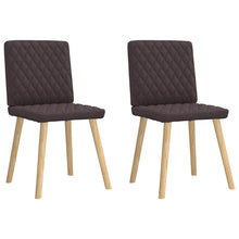 Eetkamerstoelen 2 st stof donkerbruin