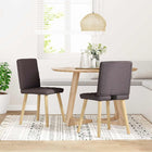 Dining chairs 2 pc fabric dark brown