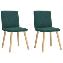 Eetkamerstoelen 2 st stof donkergroen