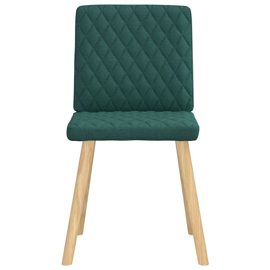 Eetkamerstoelen 2 st stof donkergroen