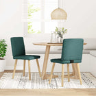 Dining Chairs 2 pcs Fabric Dark Green