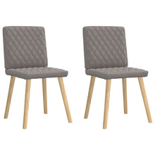 Eetkamerstoelen draaibaar 2 st stof taupe