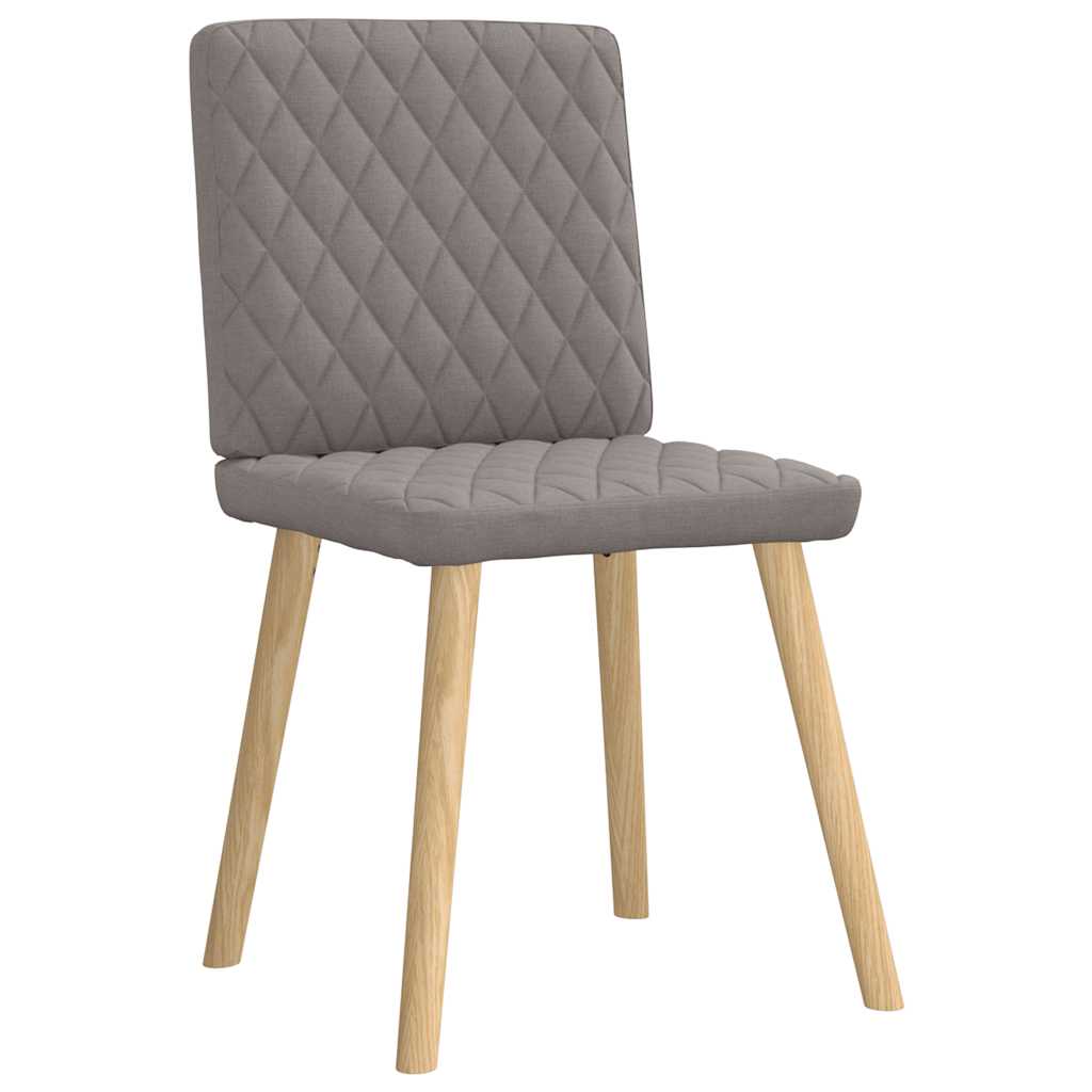 Eetkamerstoelen draaibaar 2 st stof taupe