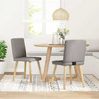 Dining chairs swivel 2 pcs fabric taupe